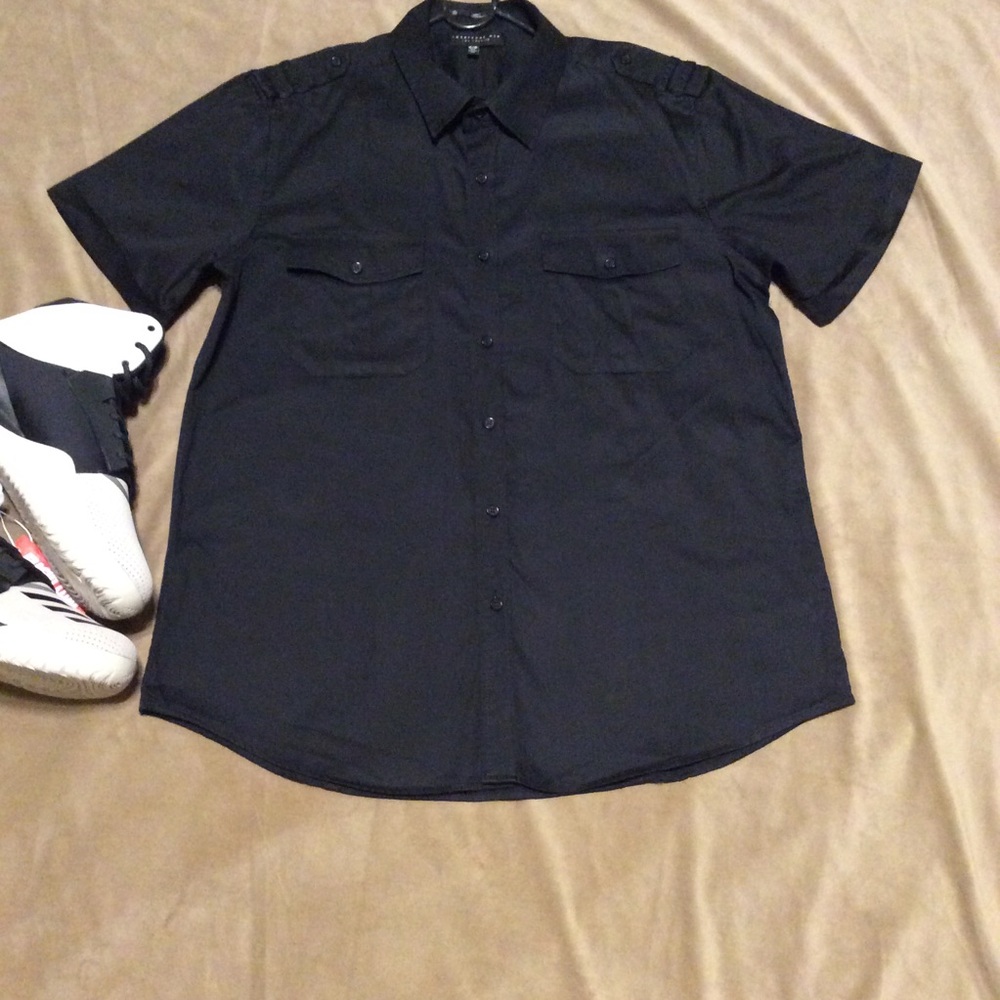 Black fitted twenty one men shirt